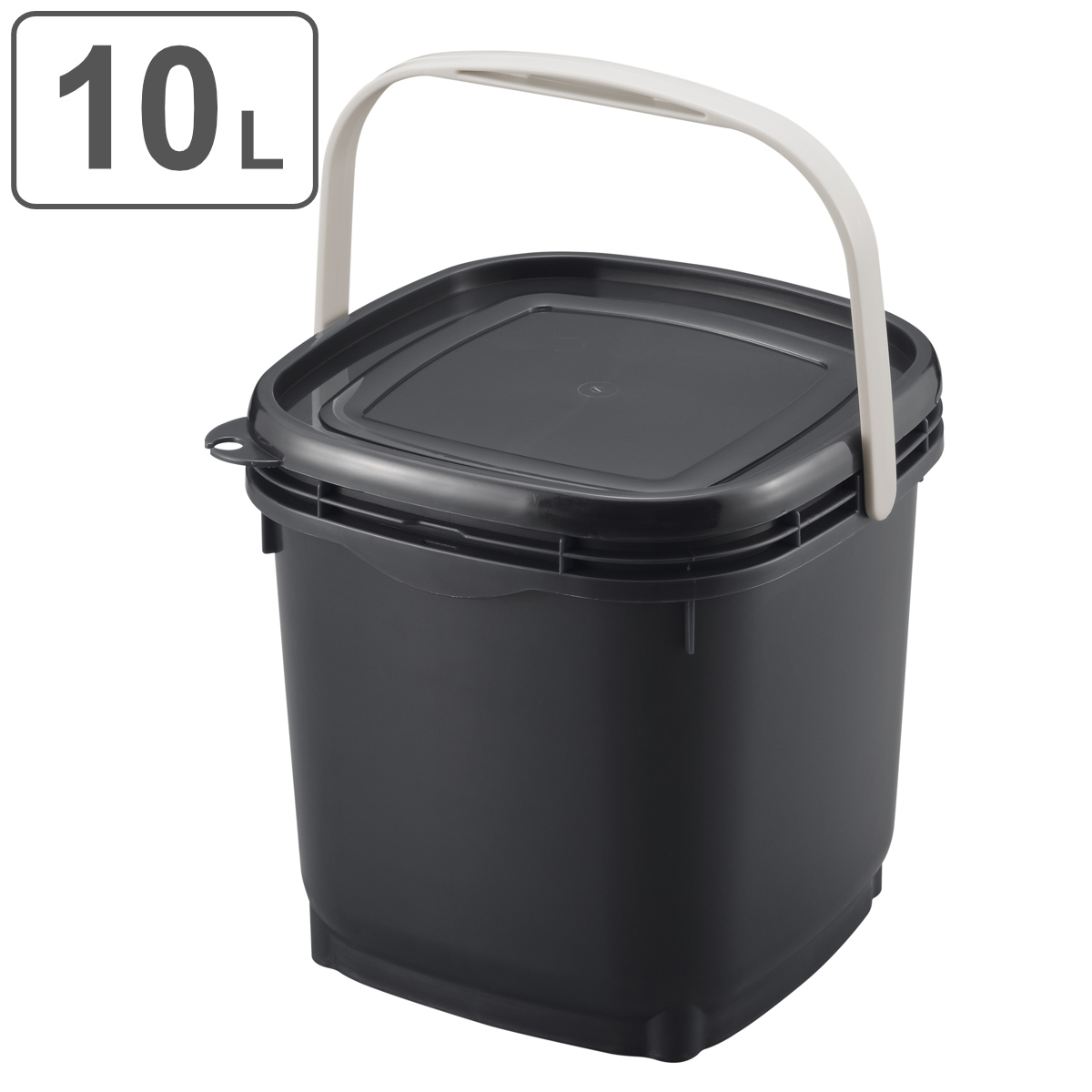 アウトドア収納ボックス 10L キャンパー6 （ 収納ボックス バケツ 10リットル 木炭入れ 収納バケツ 収納 フタ付き ）