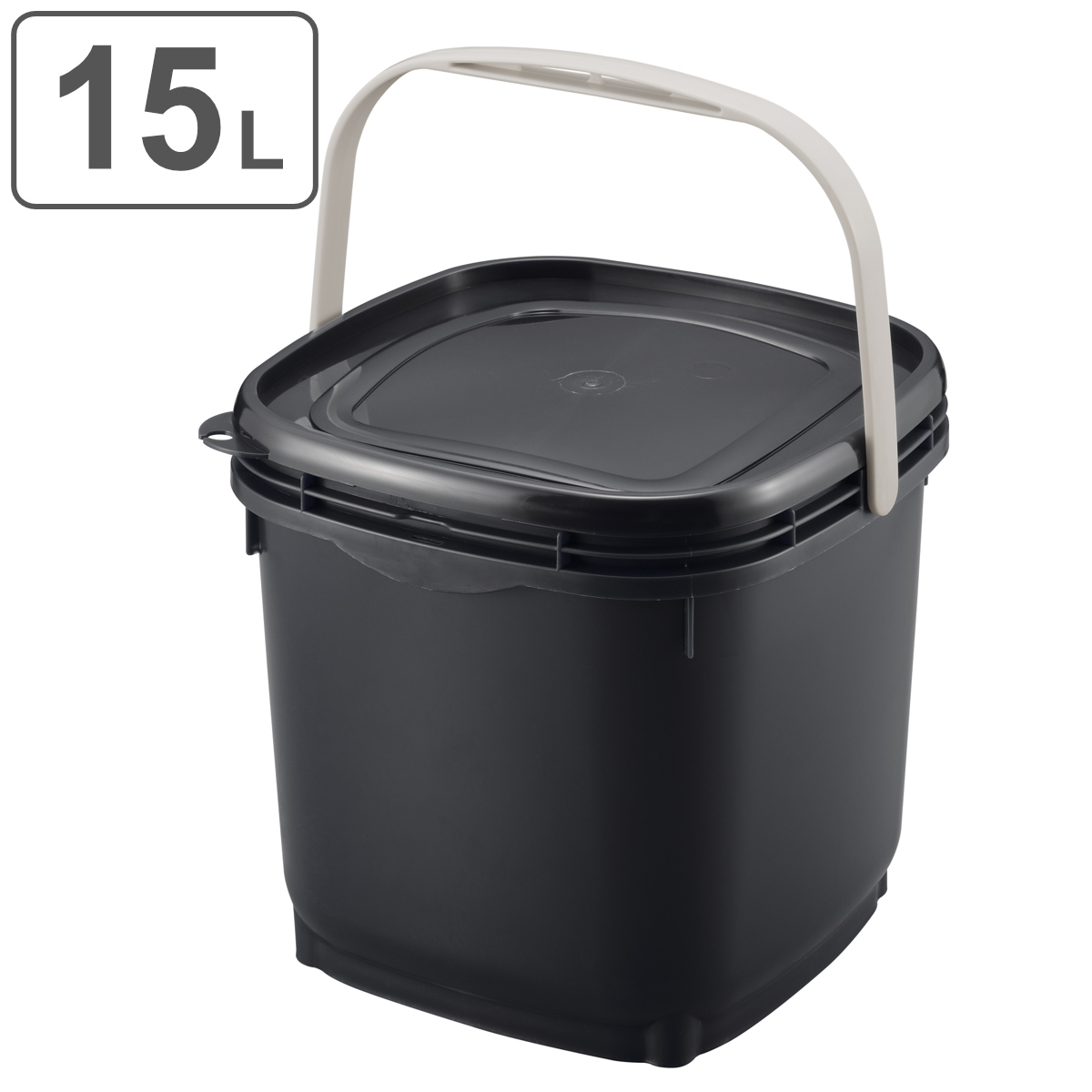 アウトドア収納ボックス 15L キャンパー6 （ 収納ボックス バケツ 15リットル 木炭入れ 収納バケツ 収納 フタ付き ）