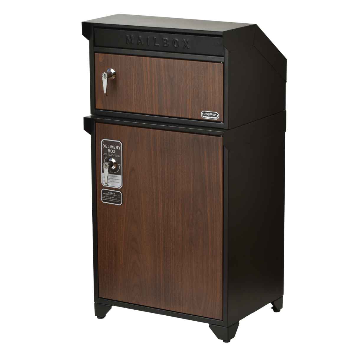 ポスト 宅配BOX付ポスト GALVA （ 郵便ポスト 宅配 ボックス