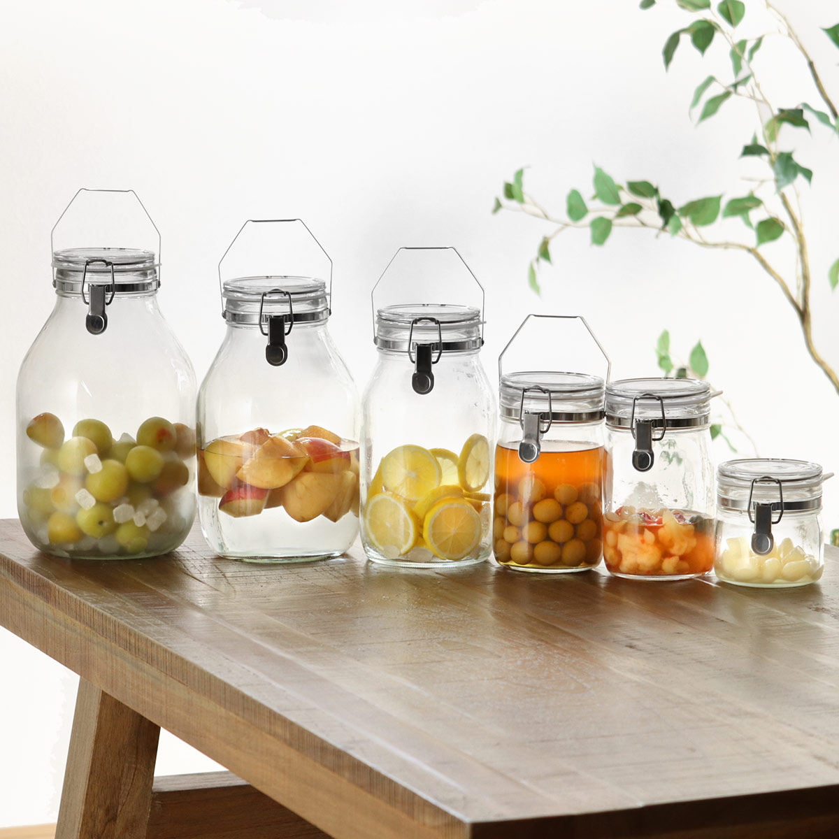 果実酒びん 2L 取手付密封びん セラーメイト （ 日本製 ガラス 密閉