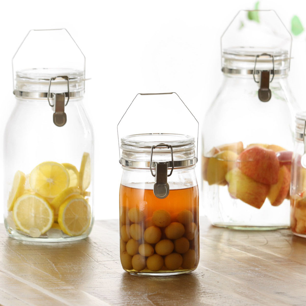 果実酒びん 1L 取手付密封びん セラーメイト （ 日本製 ガラス 密閉