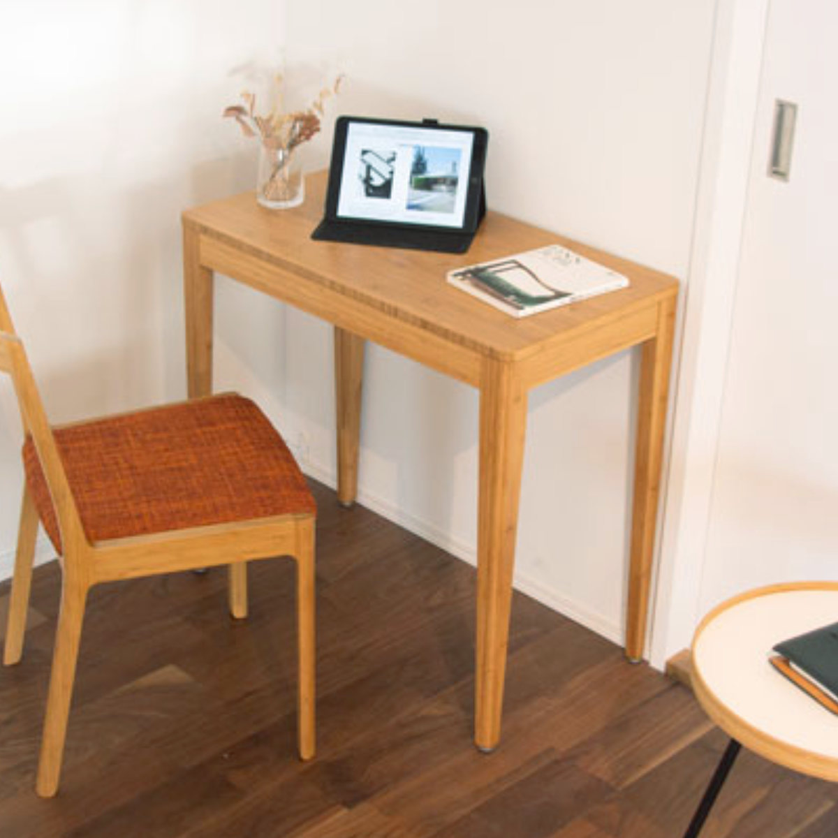 TEORI（テオリ） デスク 幅75cm 竹製 （ ワークデスク 引き出し 机