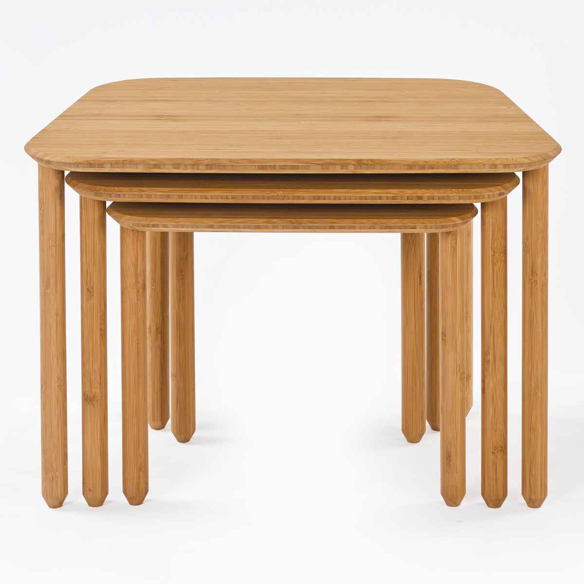 TEORI（テオリ） ネストテーブル 3個セット 幅45〜65 竹製 （ テーブル