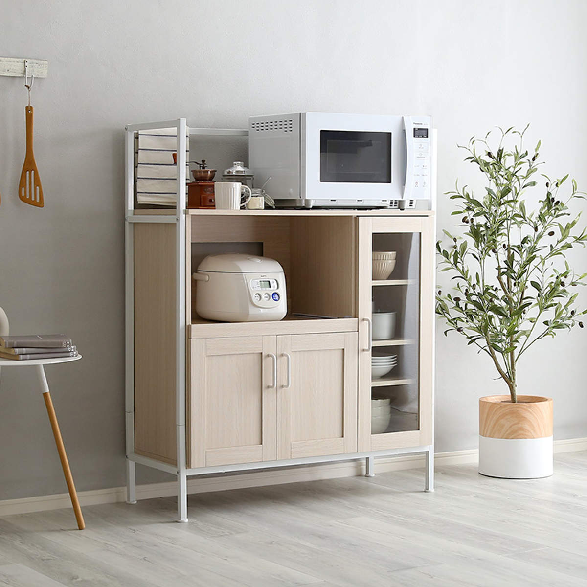 ホームテイスト(HOME taste) レンジ台 幅93.5cm ワイドタイプ 北欧調 ホームテイスト(HOME taste) レンジ台 幅93.5cm ワイドタイプ 北欧調