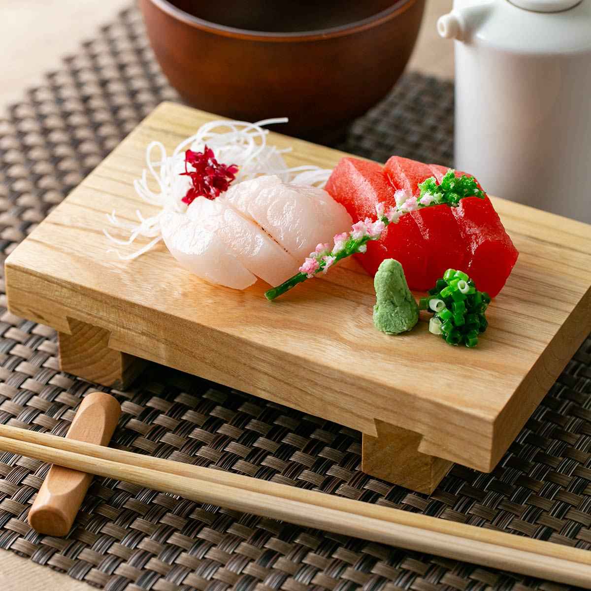 寿司下駄 M 18cm SUSHIGETA 天然木 （ 寿司盛り台 寿司ゲタ 盛台 盛り