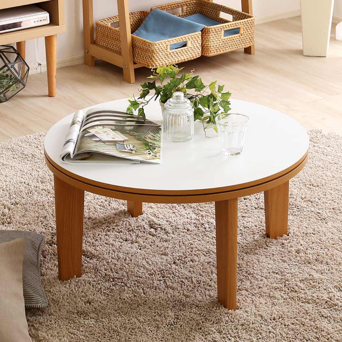 ホームテイスト（HOME taste） こたつ 幅70cm 円形 テーブル