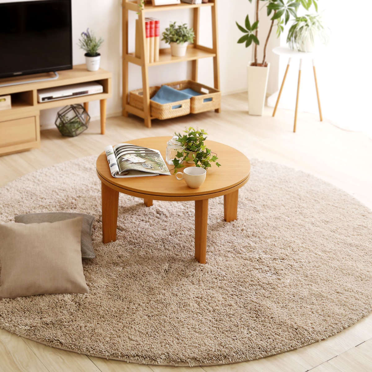 ホームテイスト（HOME taste） こたつ 幅70cm 円形 テーブル