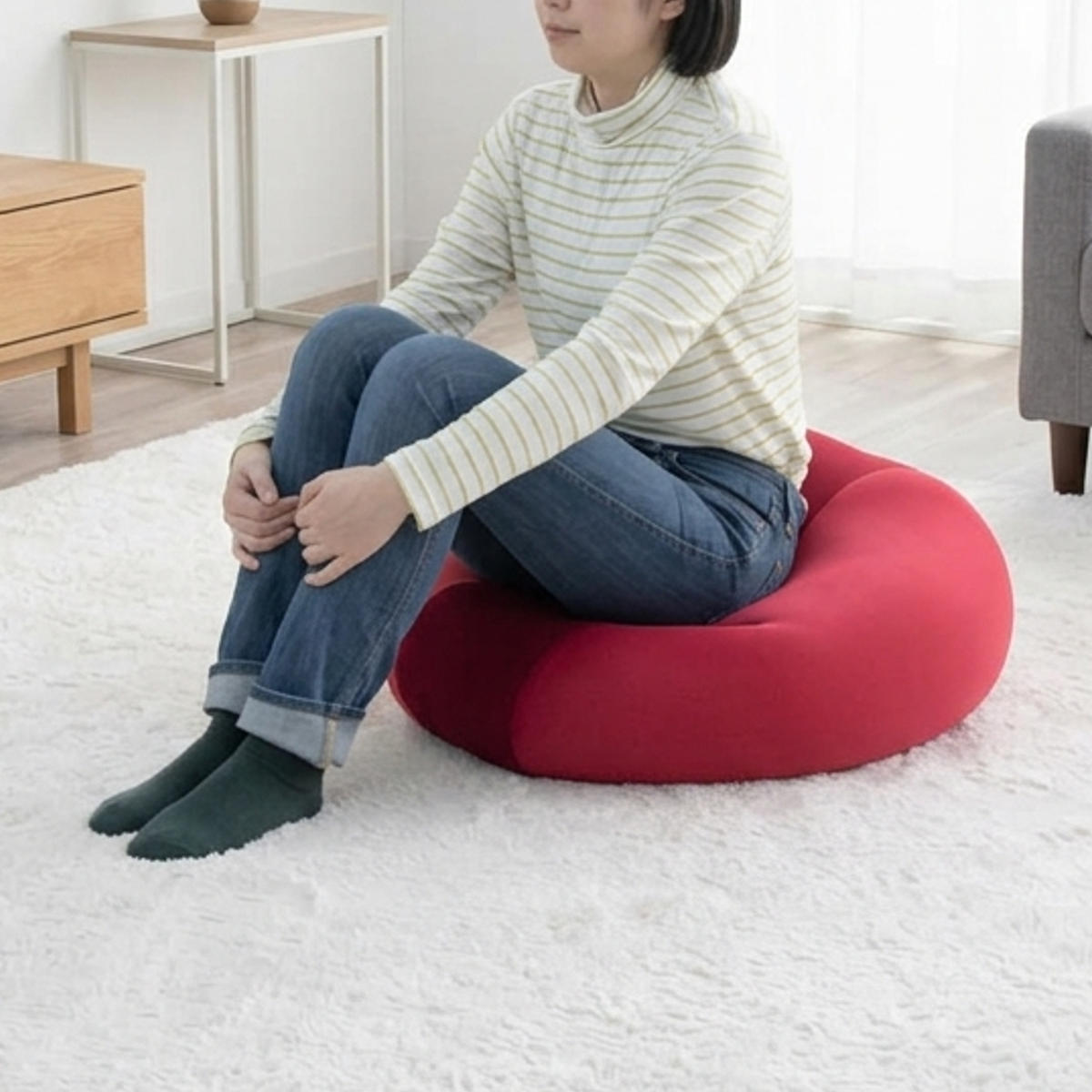 ビーズクッション クッション 極小ビーズ 幅55cm （ ビーズ ソファ 1人