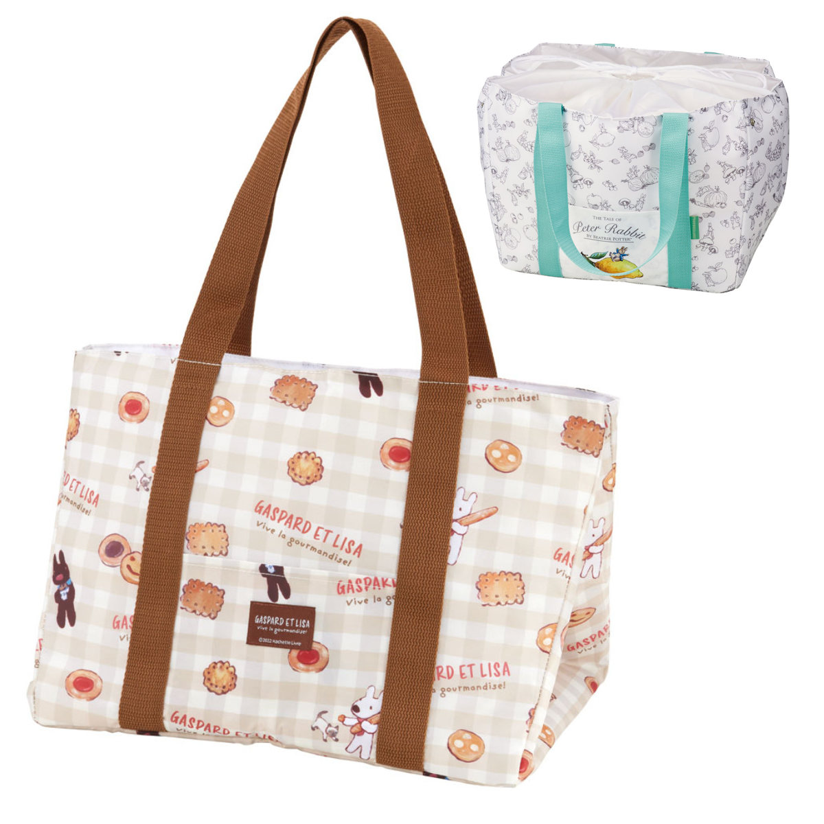 保冷バッグ レジカゴ用保冷バッグ 巾着 リサとガスパール （ 保温 保冷 バッグ エコバッグ 折りたたみ キャラクター ）