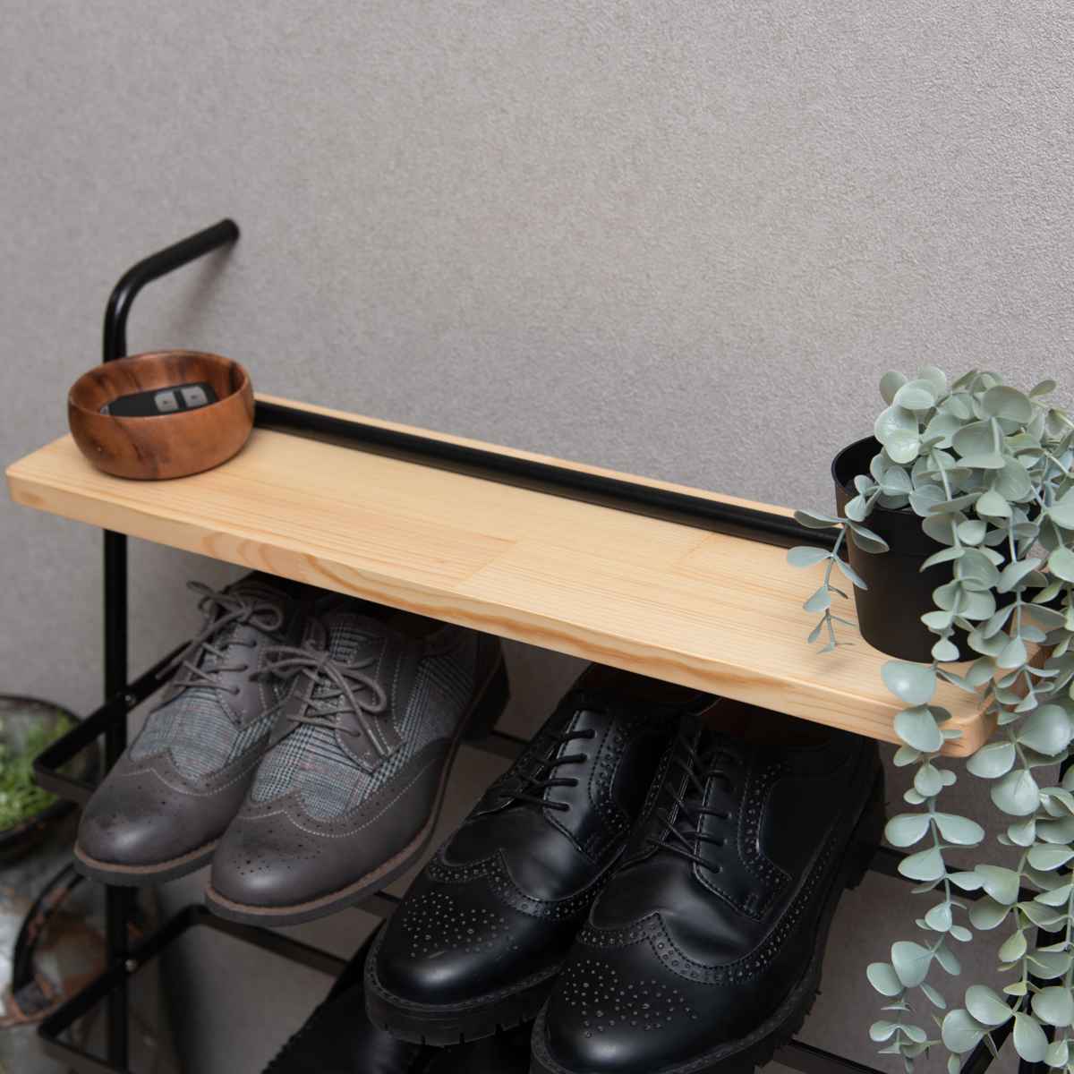 東谷 シューズラック 4段 スリム 組み立て品 スチール製 （ おしゃれ