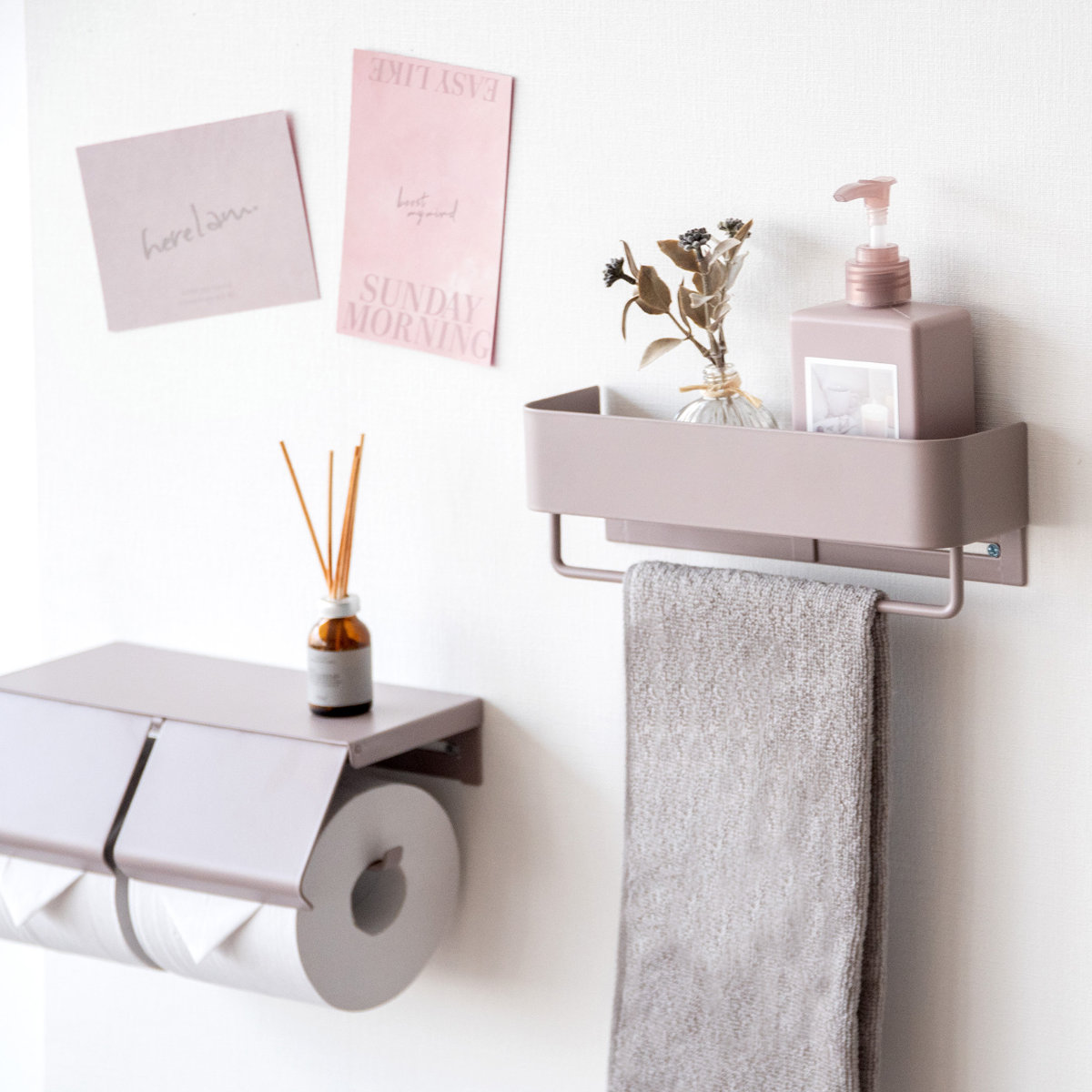 宮武製作所 タオルハンガー TEER 木目調 （ タオルバー タオル掛け 棚