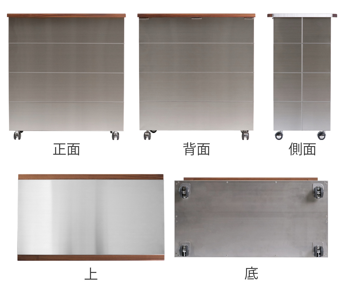 ゴミ箱 90L CUBOID ダブルステンレス...の詳細画像2