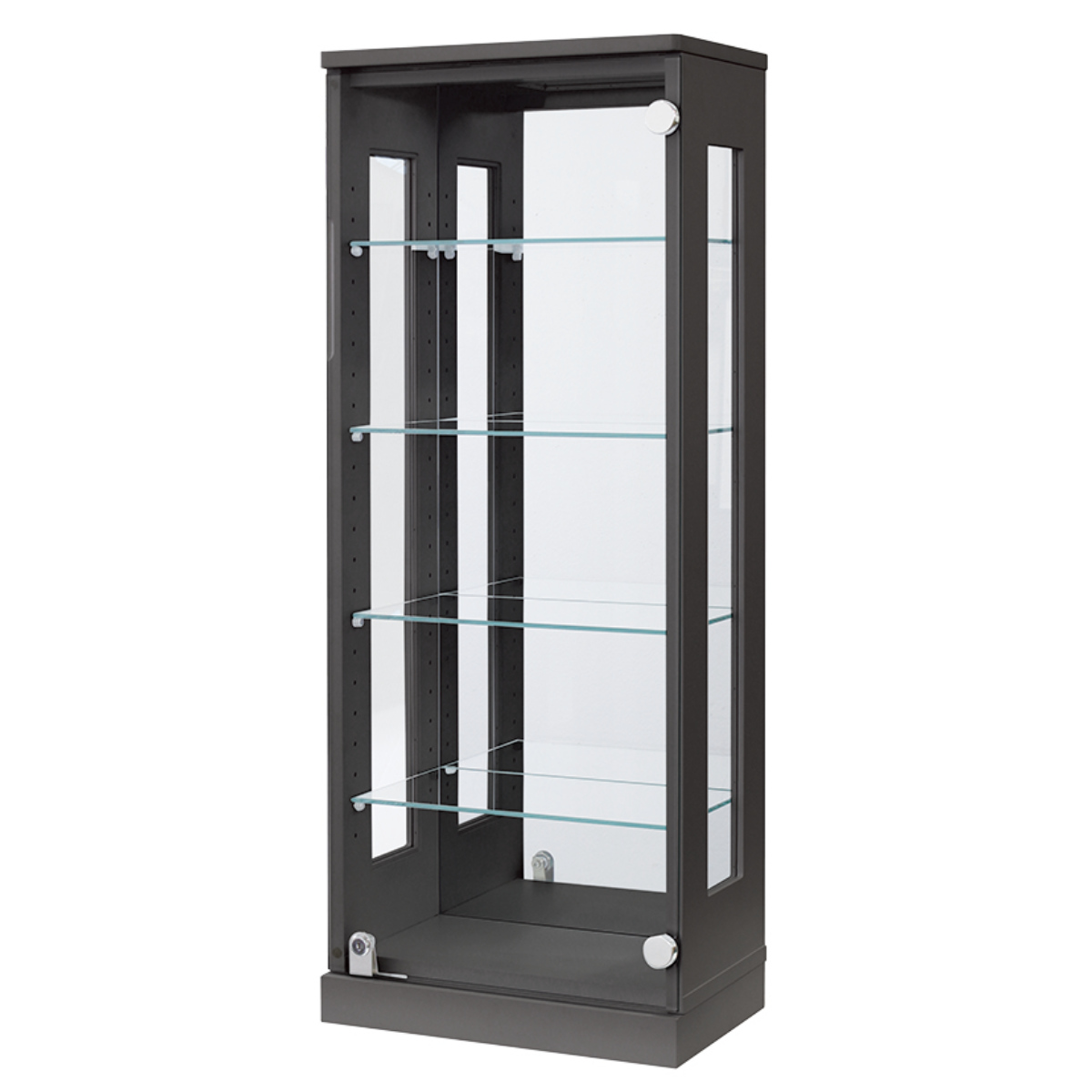 塩川光明堂 コレクションラック 鍵付 ショーケース 背面ミラー 幅40cm 