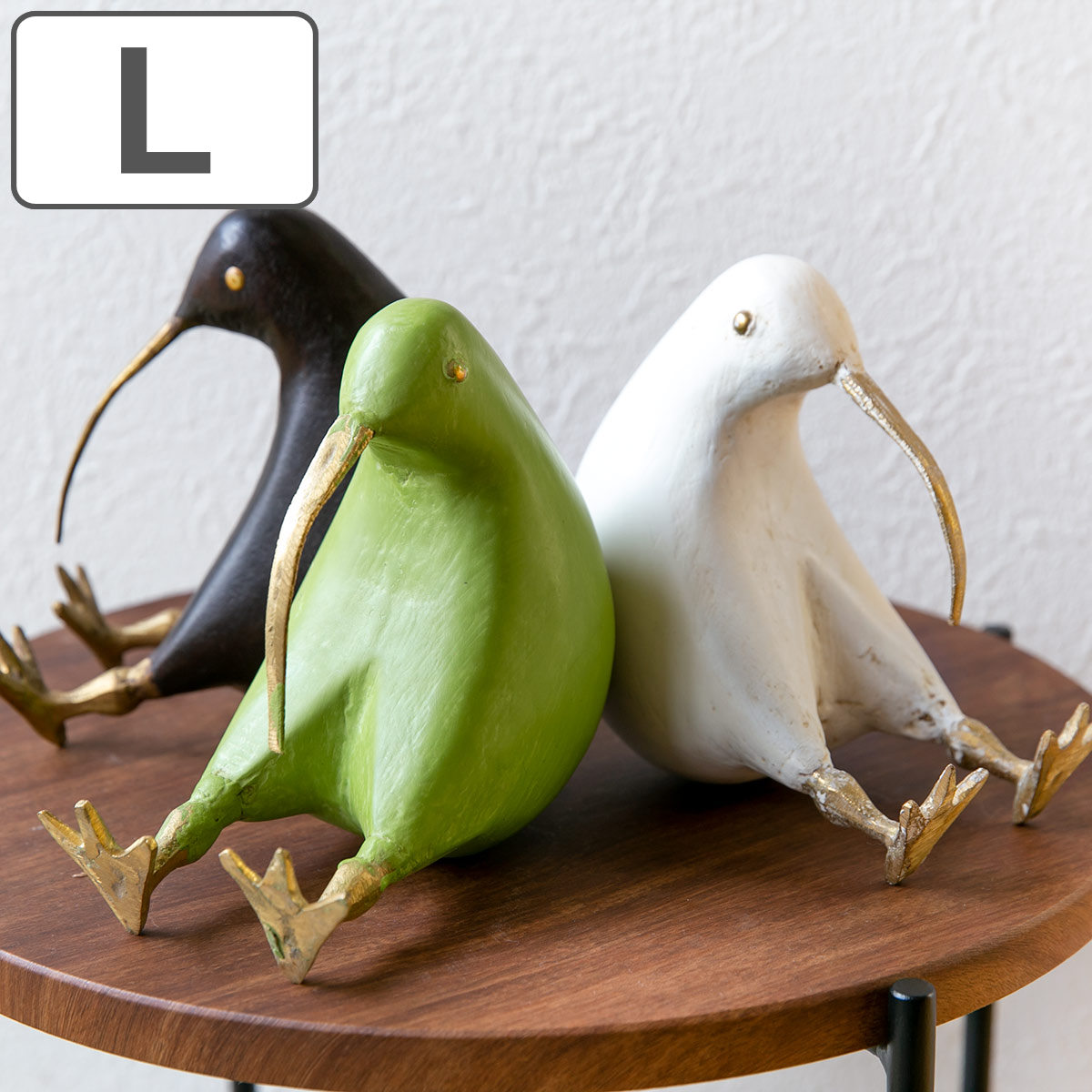 オブジェ キウイ Lサイズ マスコット 木製 （ キーウィ 鳥 かわいい