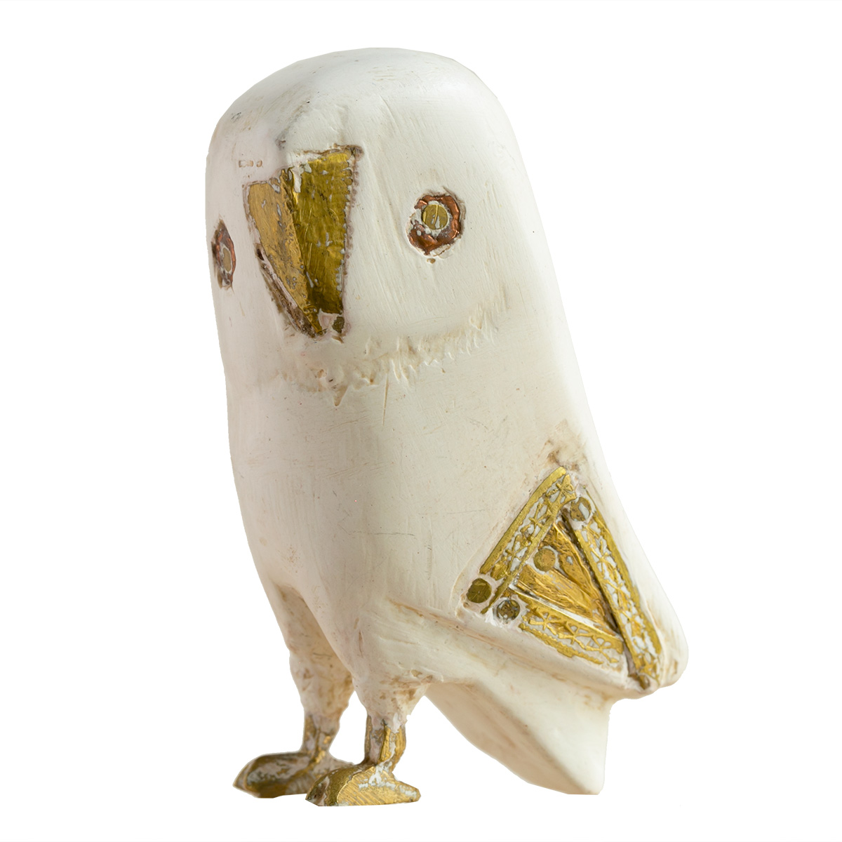 オブジェ フクロウ Sサイズ マスコット 木製 （ ふくろう 鳥 かわいい