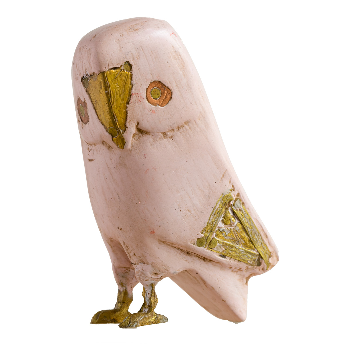 オブジェ フクロウ Sサイズ マスコット 木製 （ ふくろう 鳥 かわいい