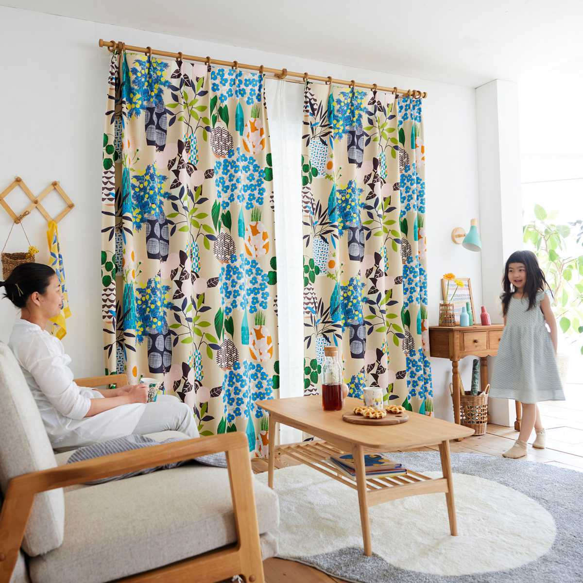 スミノエ カーテン フラワーポット 遮光2級 100×200cm 1枚入り