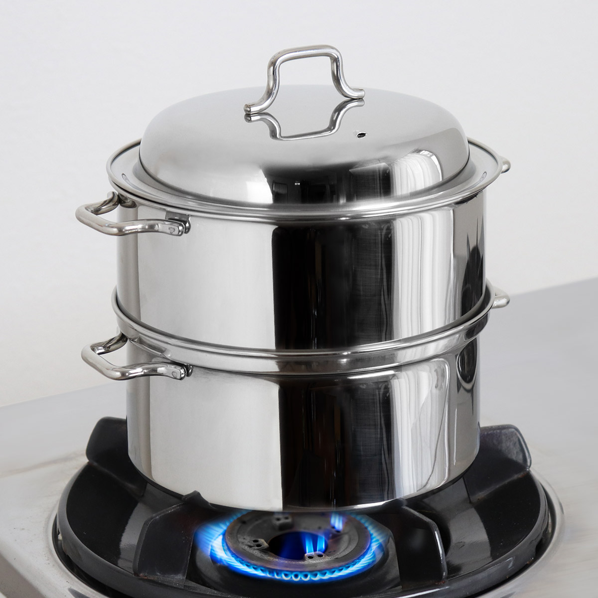工房アイザワ 二段蒸し器 16cm （ aizawa ステンレス ガス火専用 日本