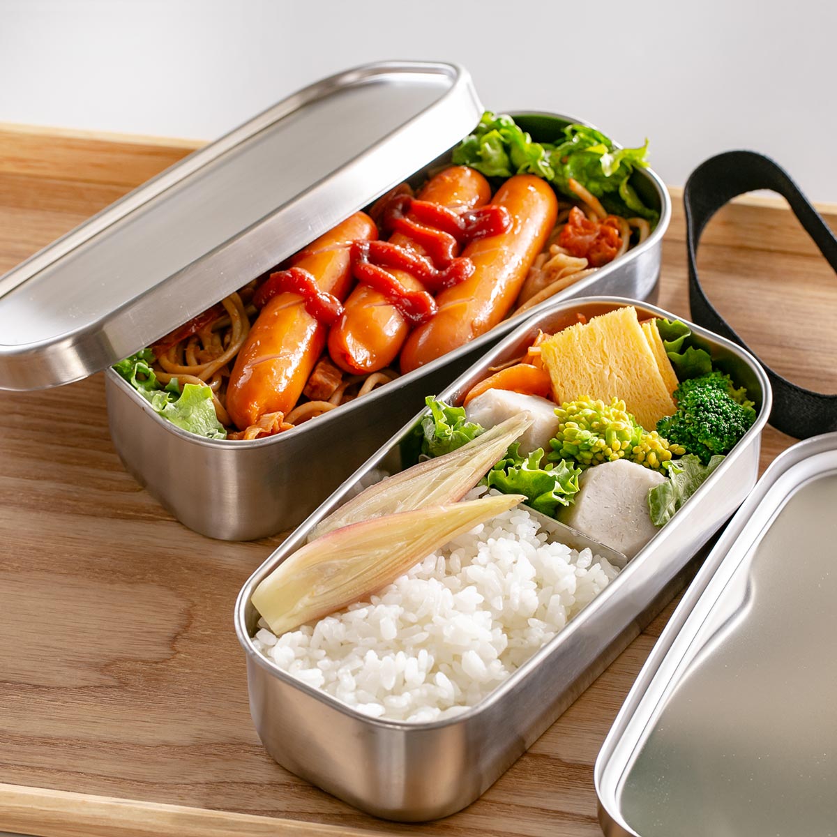 工房アイザワ 特典付き 弁当箱 1000ml UTILE 角長ランチボックス 2段
