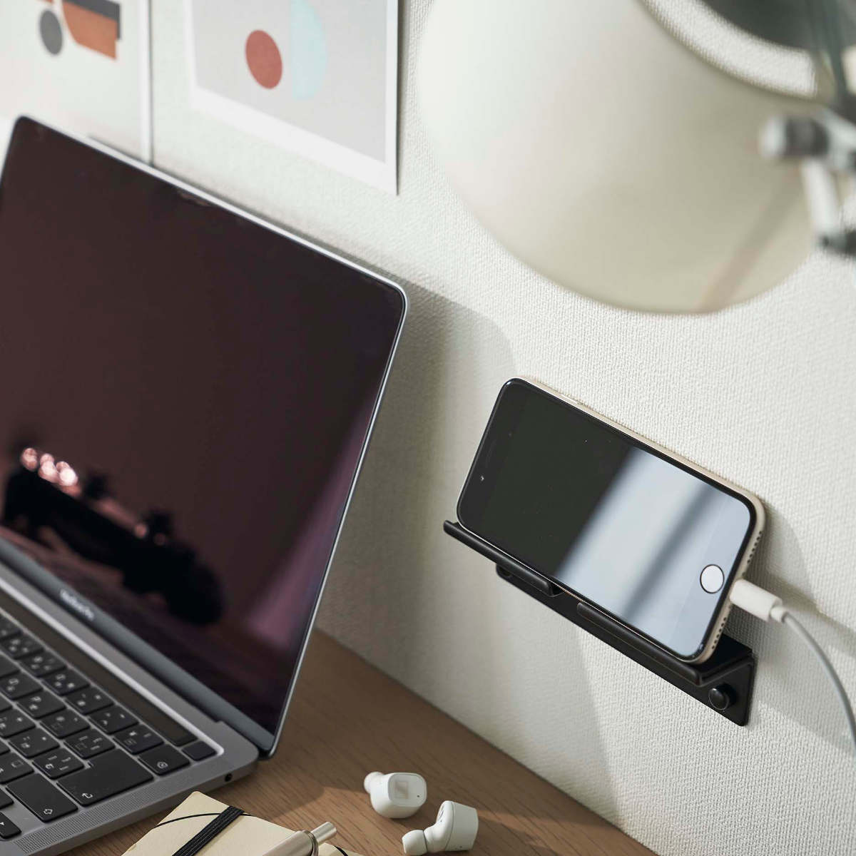 山崎実業 tower ウォール スマートフォンホルダー タワー （ 4903208058957 タワーシリーズ スマホスタンド タブレットスタンド ipadスタンド 壁面 収納 ） | tower | 12