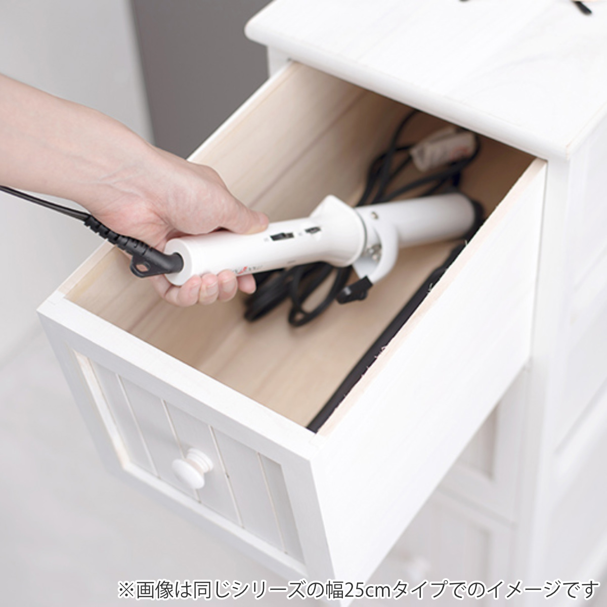 棚付チェスト すき間収納 シャビーウッド アンティーク調 幅20cm （ 棚 ランドリー 洗面所 隙収納 家具 桐製 ）の画像