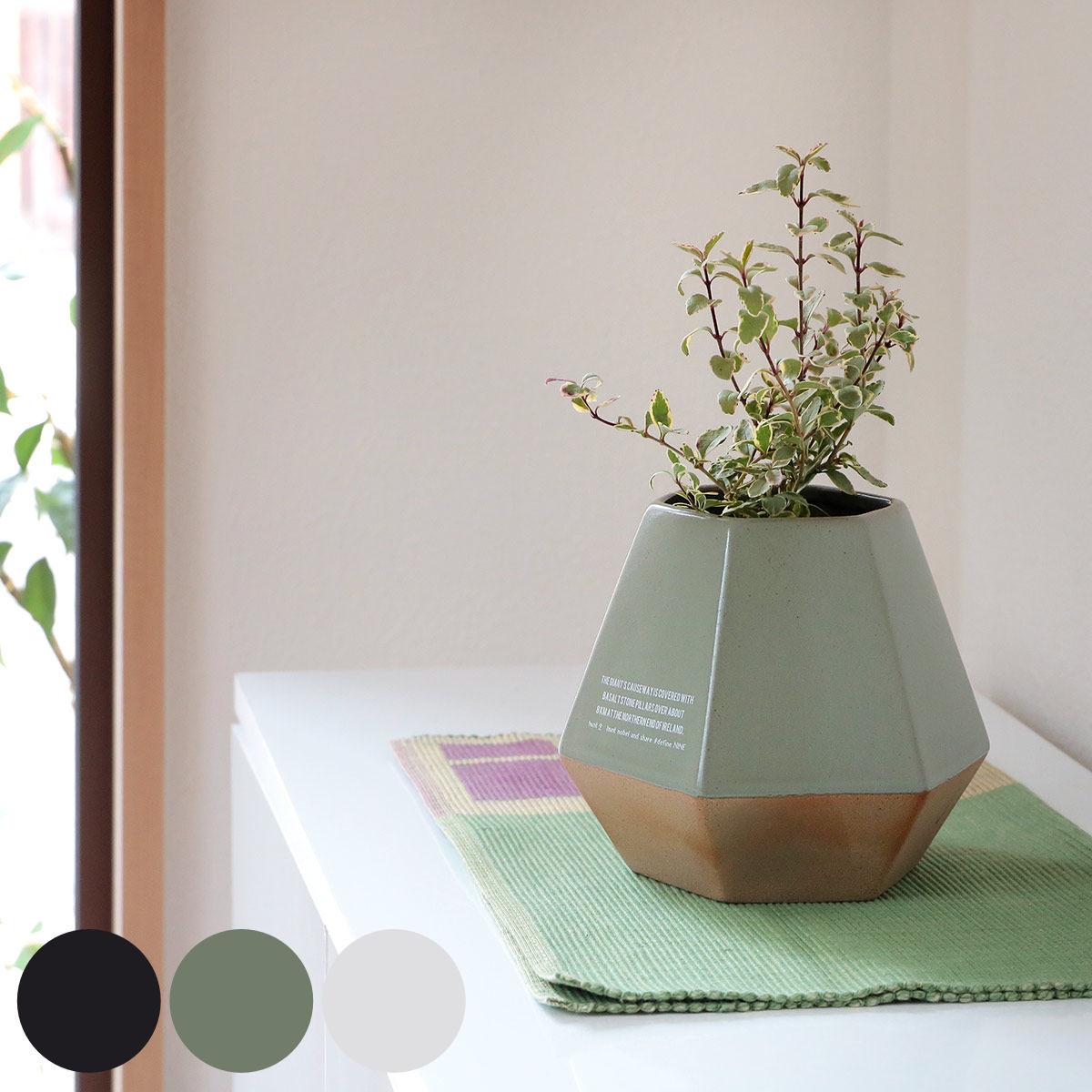 植木鉢 GOYA セラミック （ プランター プラントポット フラワーポット 植物用ポット 鉢 花器 鉢カバー ポット 六角口 ）