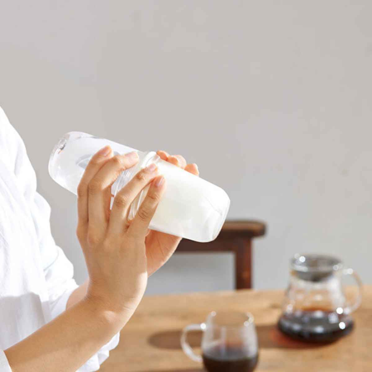 【実質55%オフ・2点セット】コードレス ミルクウォーマー　 訳あり HARIO（ハリオ） ミルククリーマー 2杯用 ラテシェイカー プラスチック