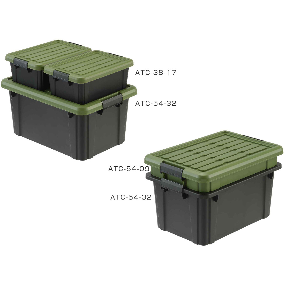 SANKA 収納ボックス Nタフコン ATC-54-32 フタ付き 幅39×奥行54×高さ