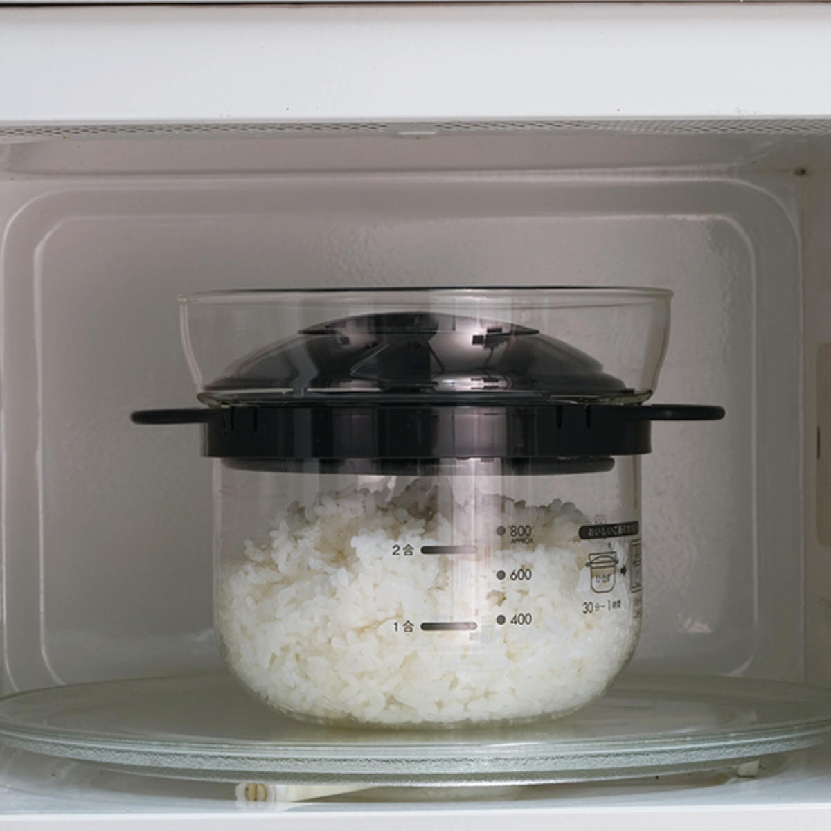 ハリオ 電子レンジ用炊飯器 1〜2合 ガラスの...の詳細画像1