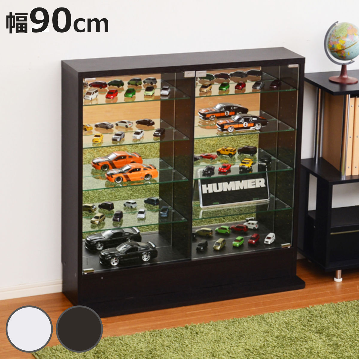 ホームテイスト（HOME taste） コレクションラック 幅90cm ワイド ロー