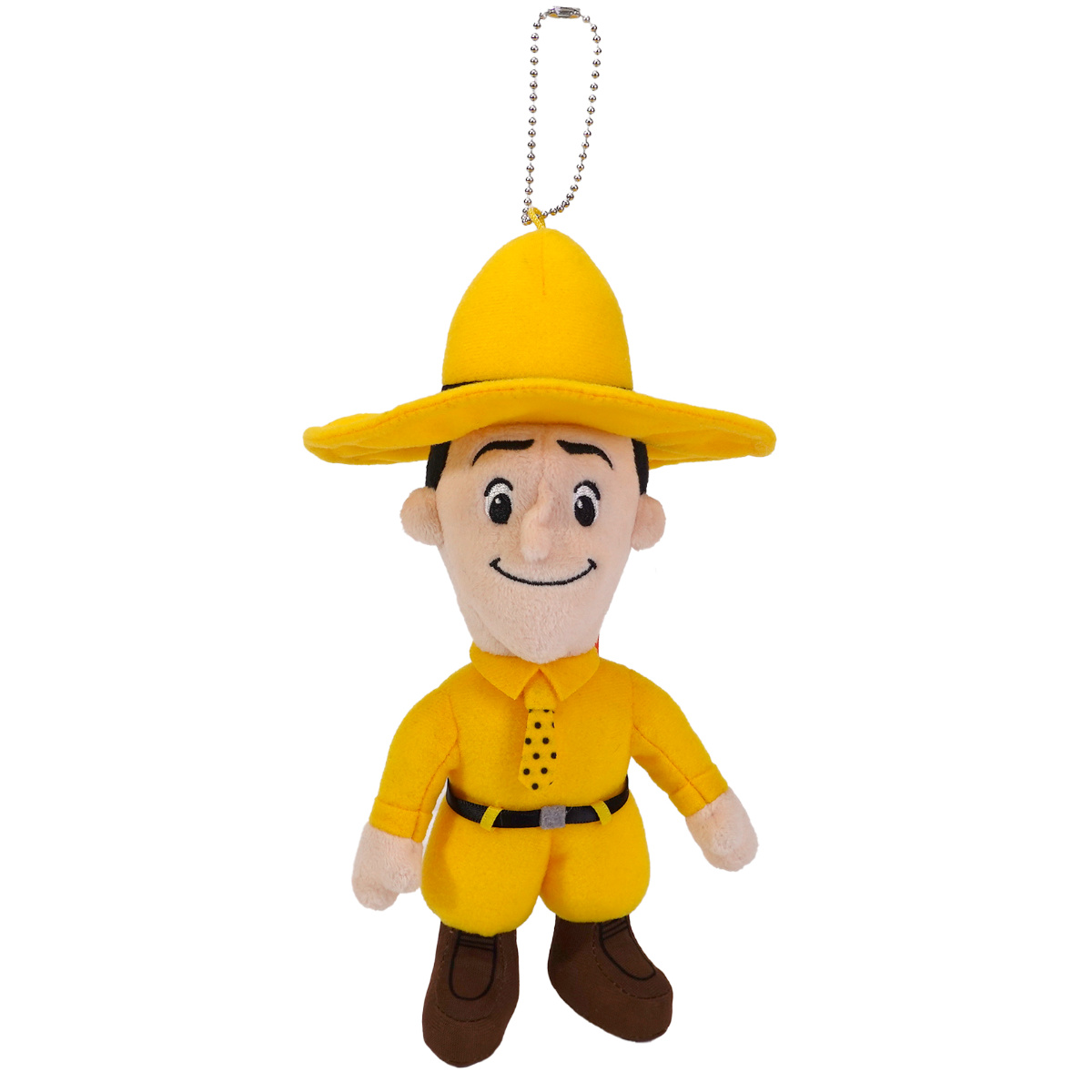 ぬいぐるみ キーホルダー 黄色い帽子のおじさん おさるのジョージ 大きめ （ マスコット ボールチェーン キャラクター グッズ プレゼント ギフト ）