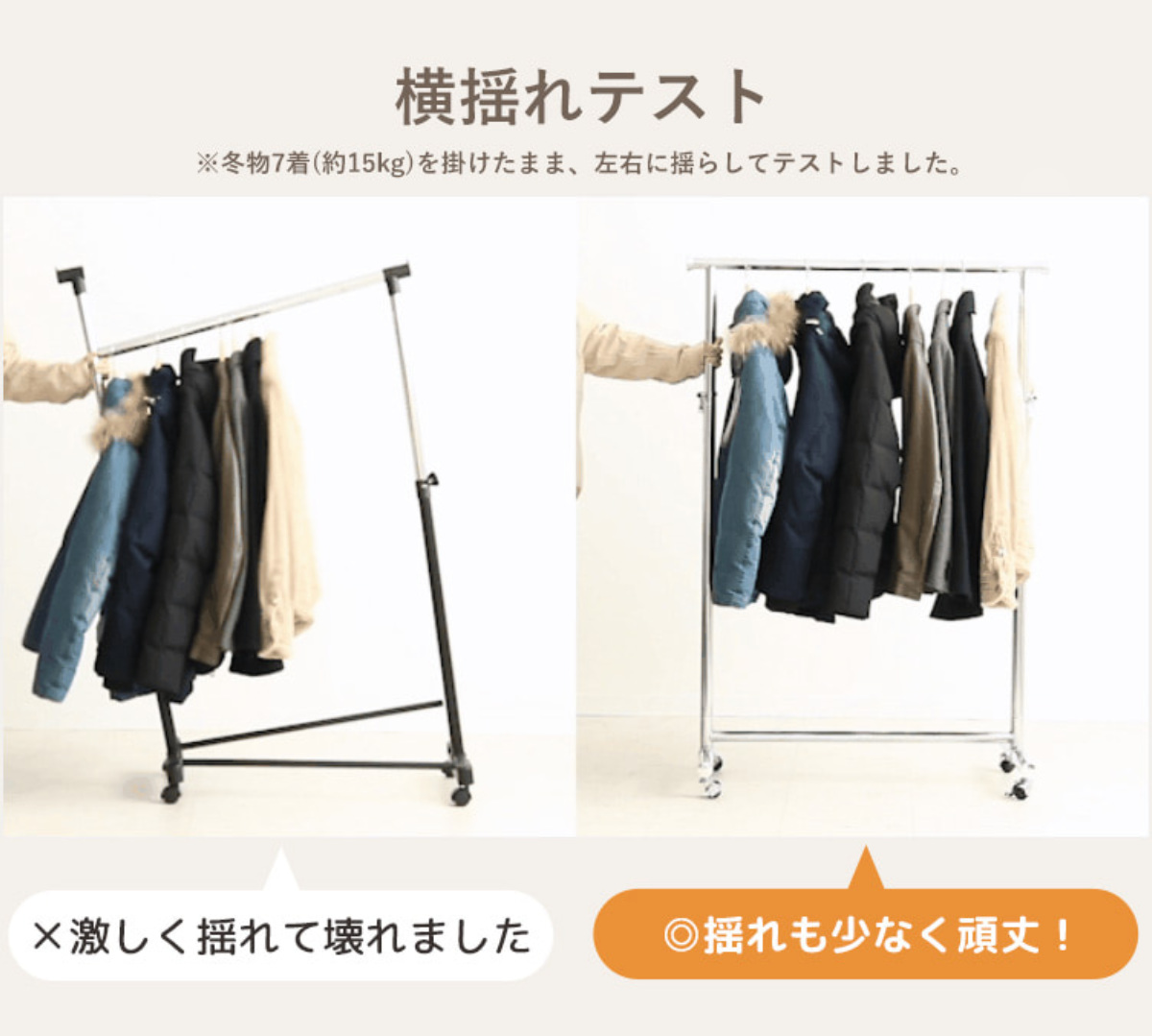 岩附 ハンガーラック 高耐荷重 幅120cm （ パイプハンガー 頑丈 耐荷重