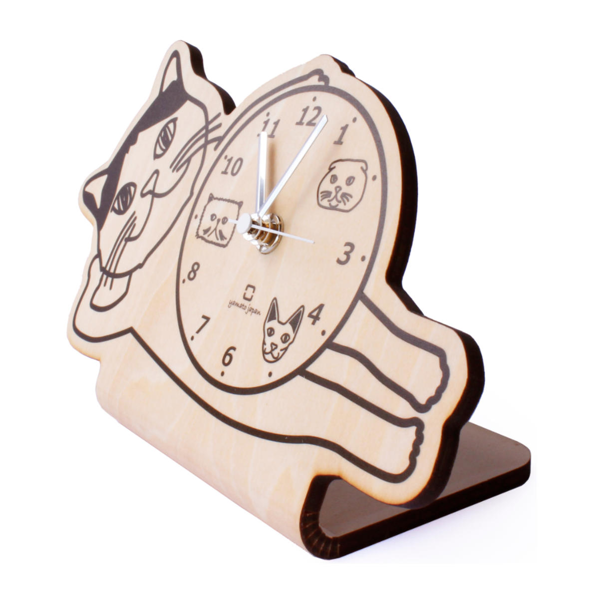 ヤマト工芸 置き時計 stand clock CATS ブリティッシュショートヘア