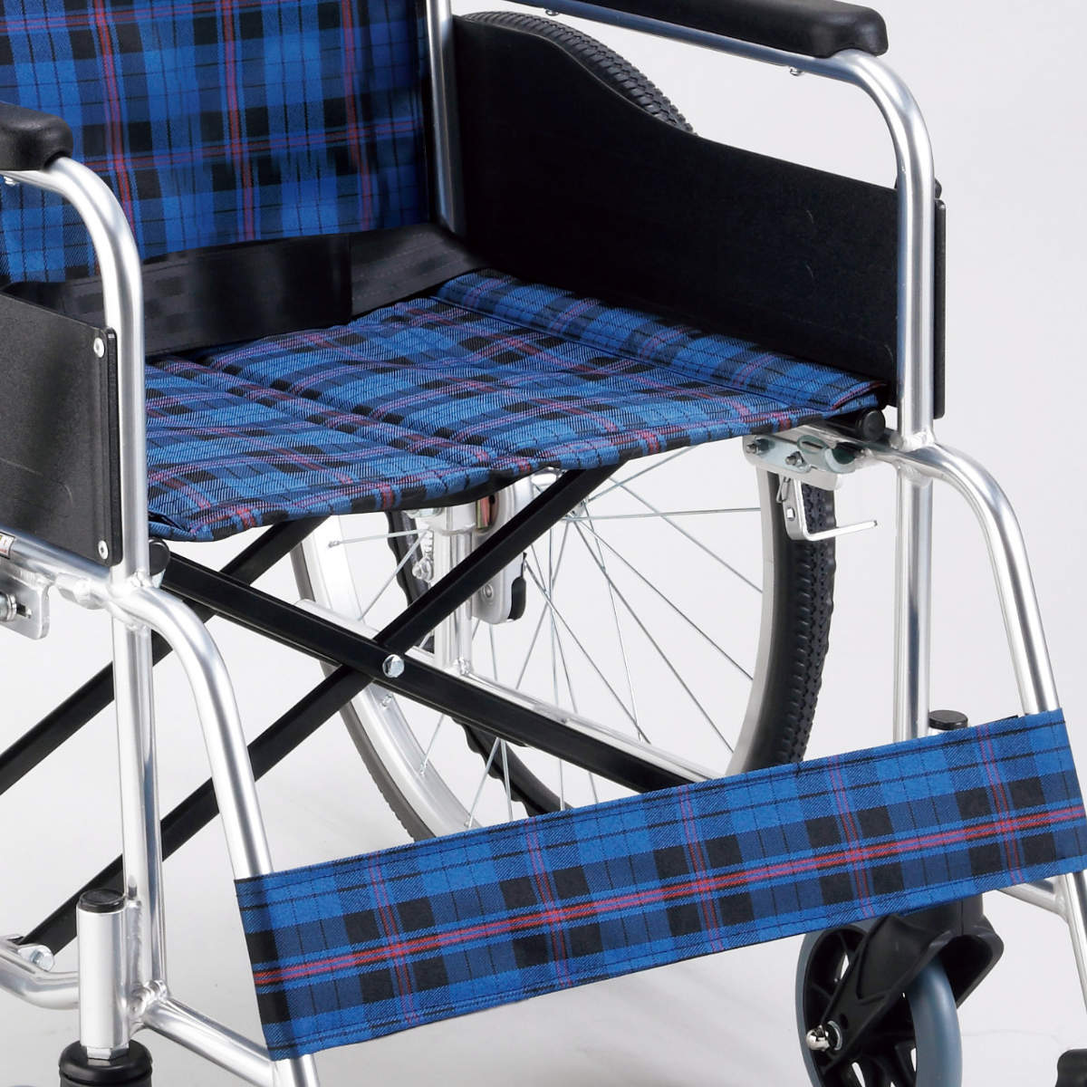 マキテック 車いす ワイドタイプ 自走式 背折れタイプ 座面幅46cm