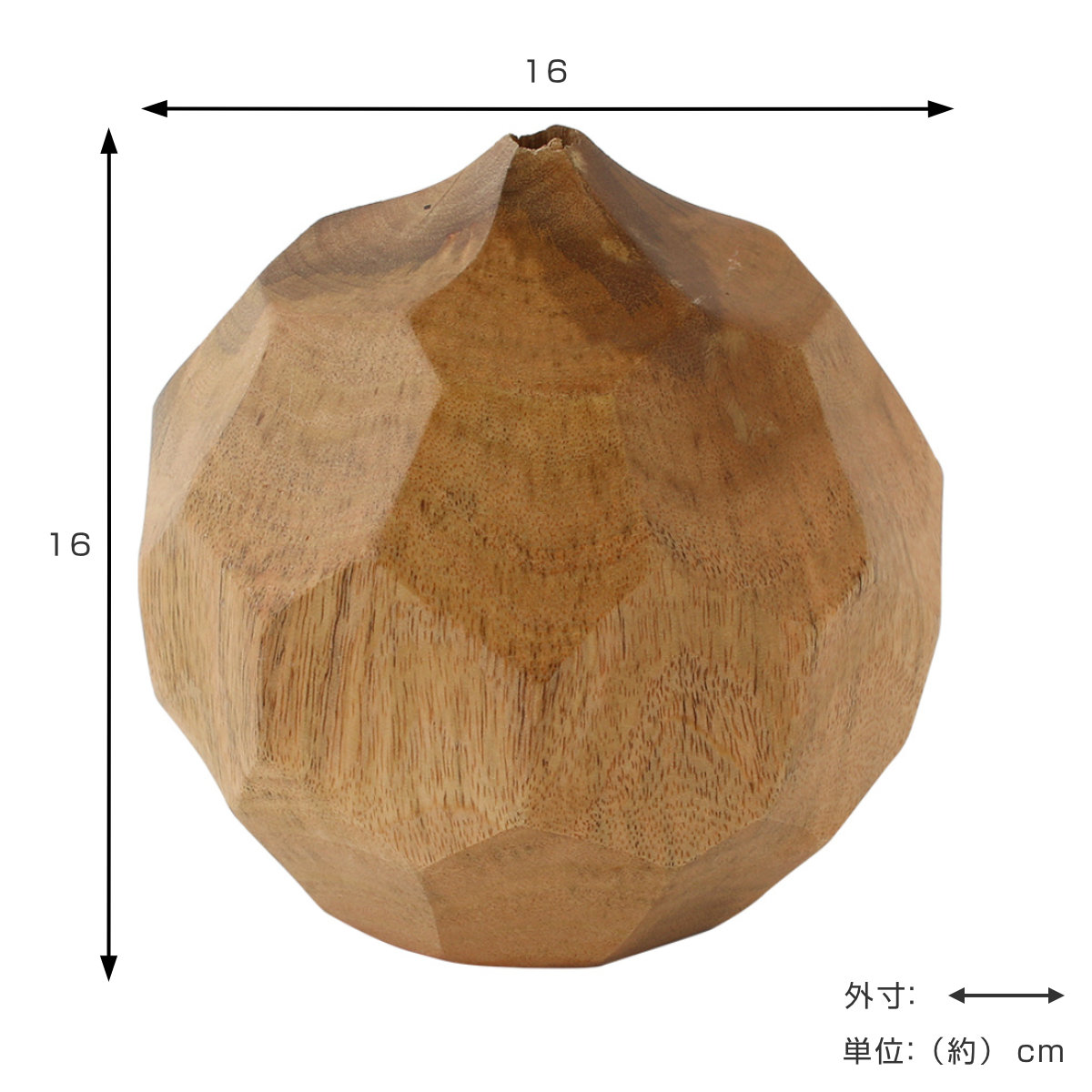 花瓶 マンゴーウッドフラワーベース ダイヤモンド （ 花びん 花器