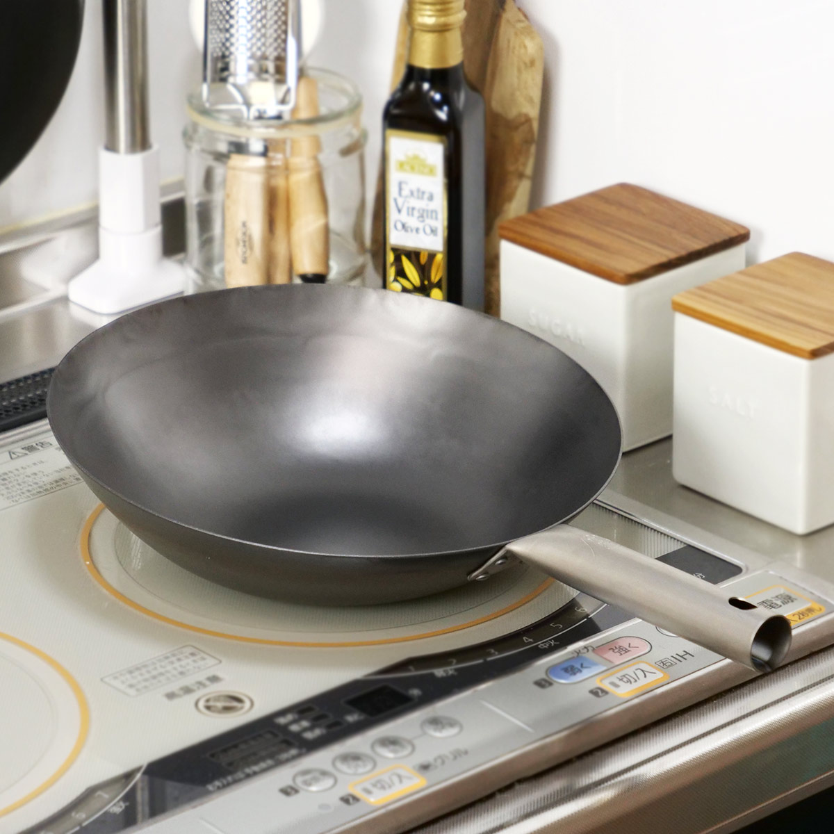 特典付き 鉄フライパン 27cm 深型 チタン柄 HANAKO+a 打出し窒化加工