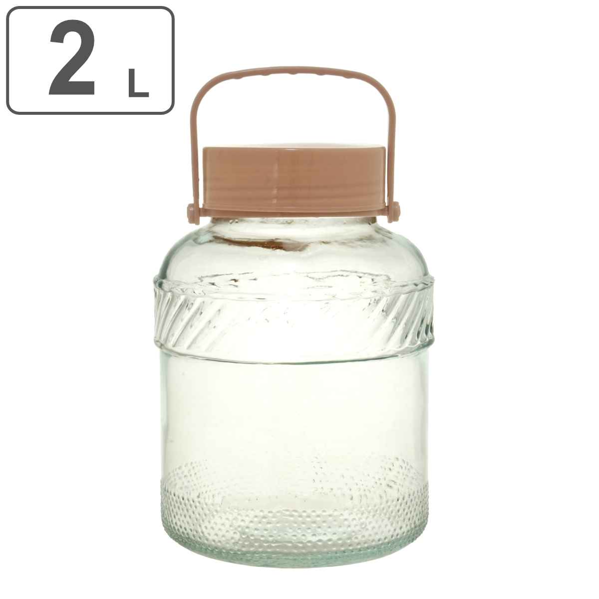東洋佐々木ガラス 果実酒びん 3L （ ガラス 密閉 レシピ付き 取っ手