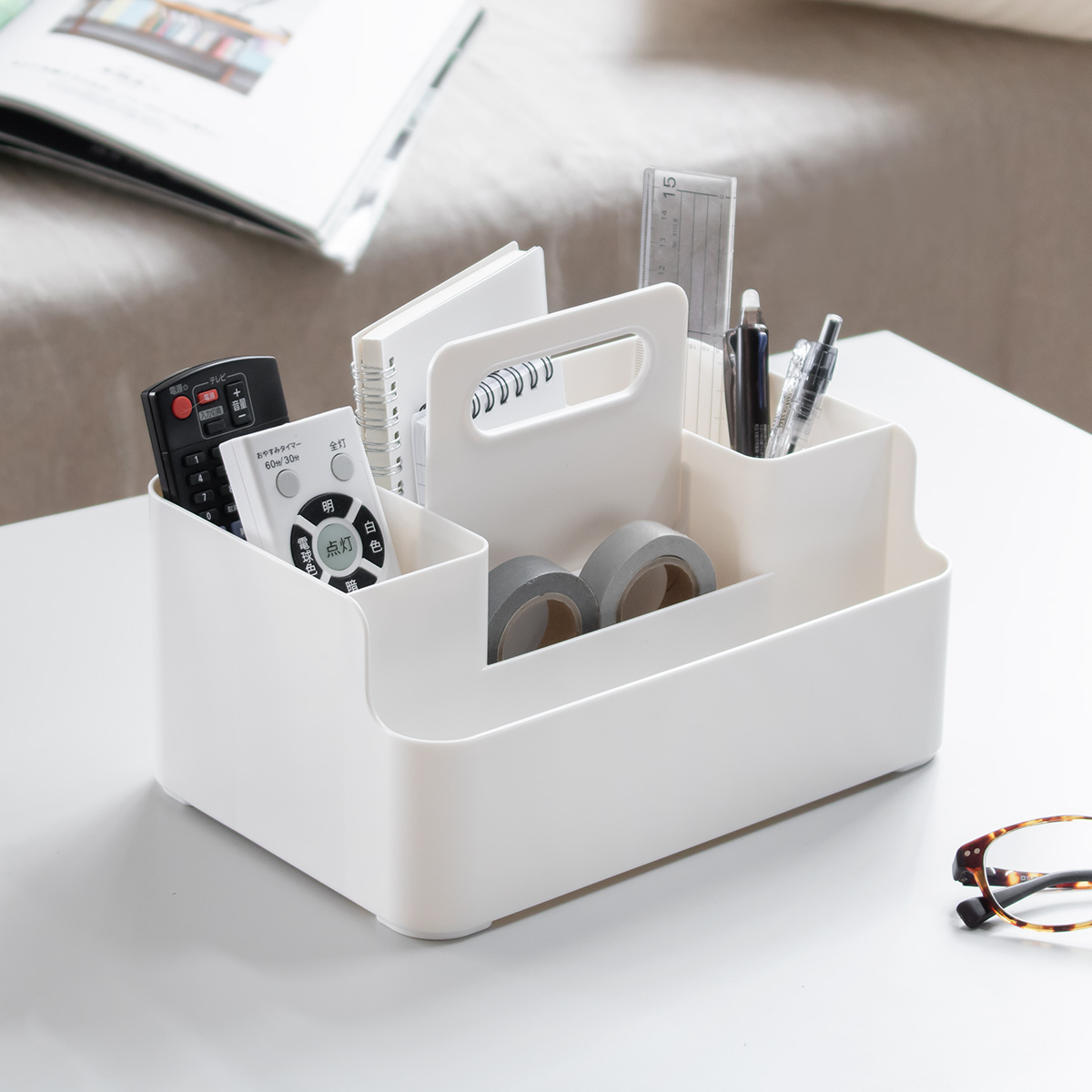 SANKA 小物収納 ナチュラ ツールピット M ハンドル付き （ 収納ケース