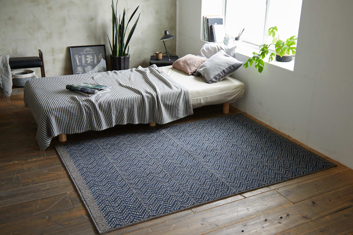 ラグ スミノエ ジップスコット 130×190cm 防ダニ 防炎 ウール100％ （ ラグマット カーペット 絨毯 マット 機能ラグ 長方形 1.5畳 ）