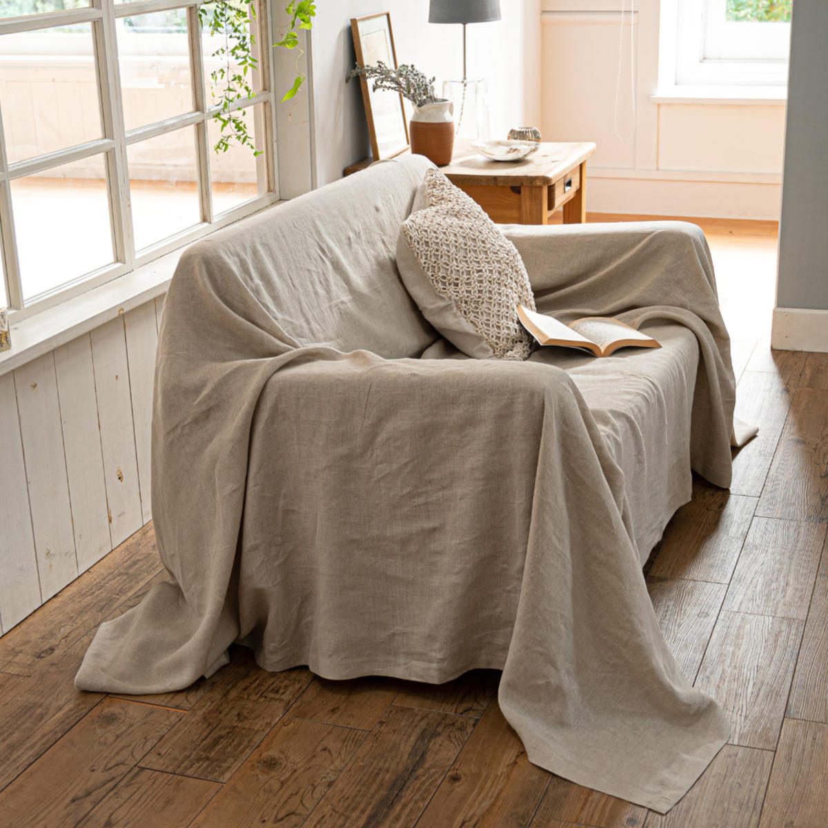 マルチカバー Fab the Home 210×210cm M ファインリネン one-wash