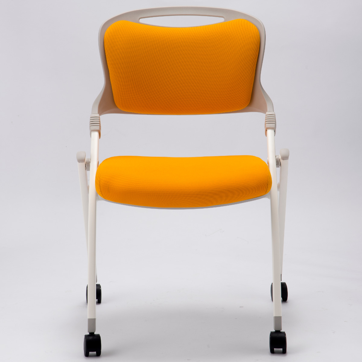 オフィスチェア 幅56cm 2脚セット 折りたたみ スタッキング可能