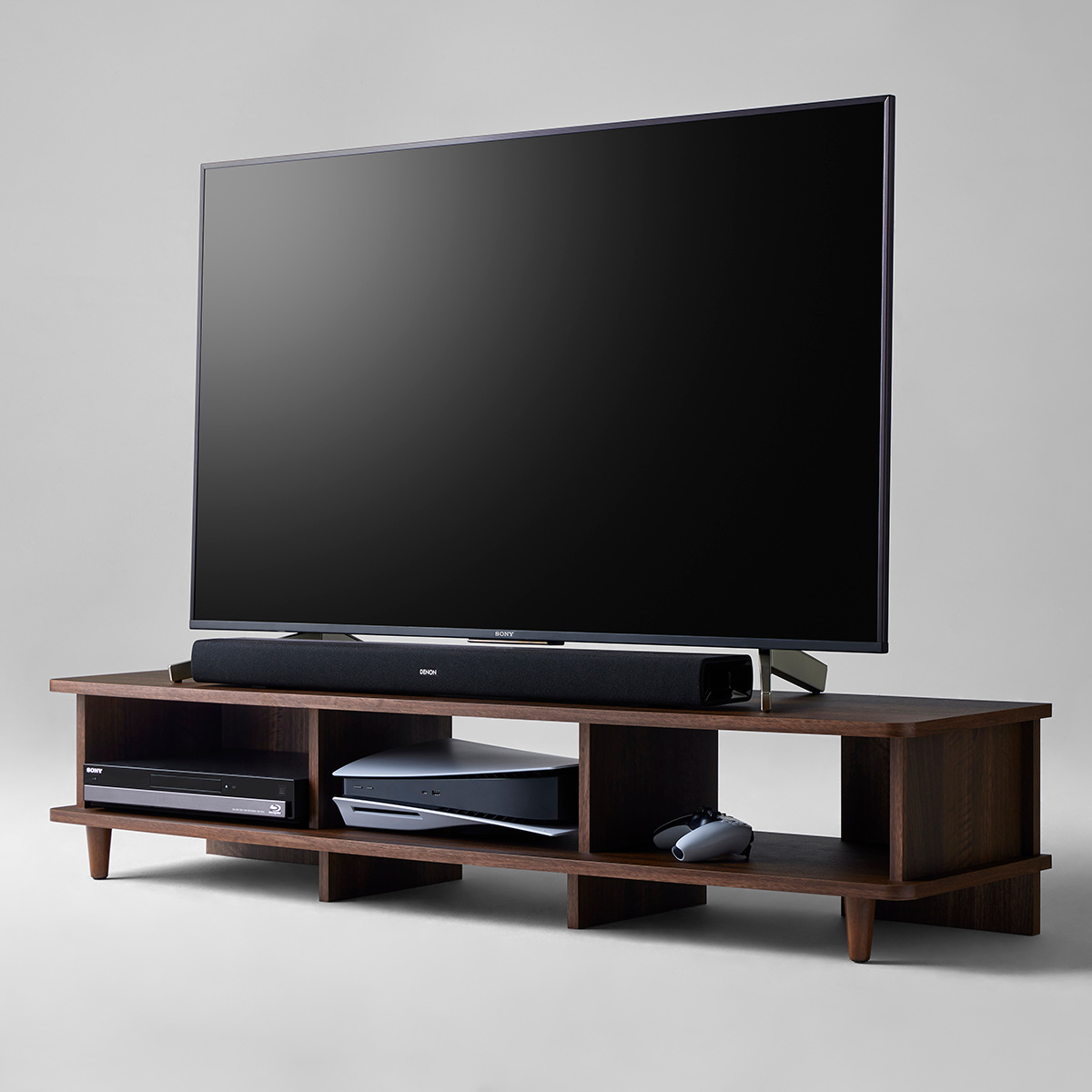 朝日木材加工 テレビ台 幅150cm 65V型対応 ローボード 北欧風 オープン