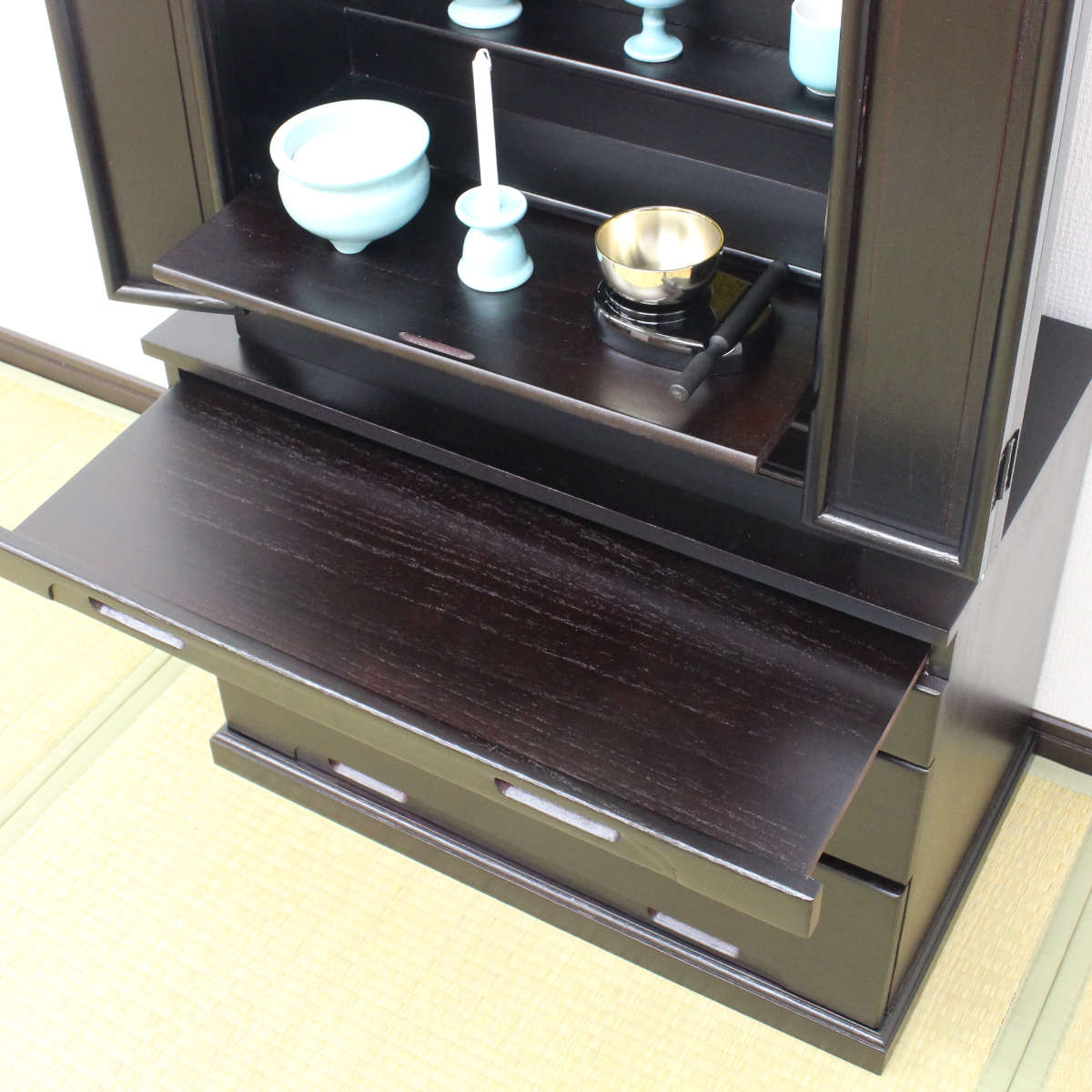 仏壇台 キャビネット 幅62cm モダン 天然木 ミニ 仏壇 （ 台 チェスト コンパクト 収納 ミニ仏壇 お仏壇 現代仏壇 インテリア ）_6