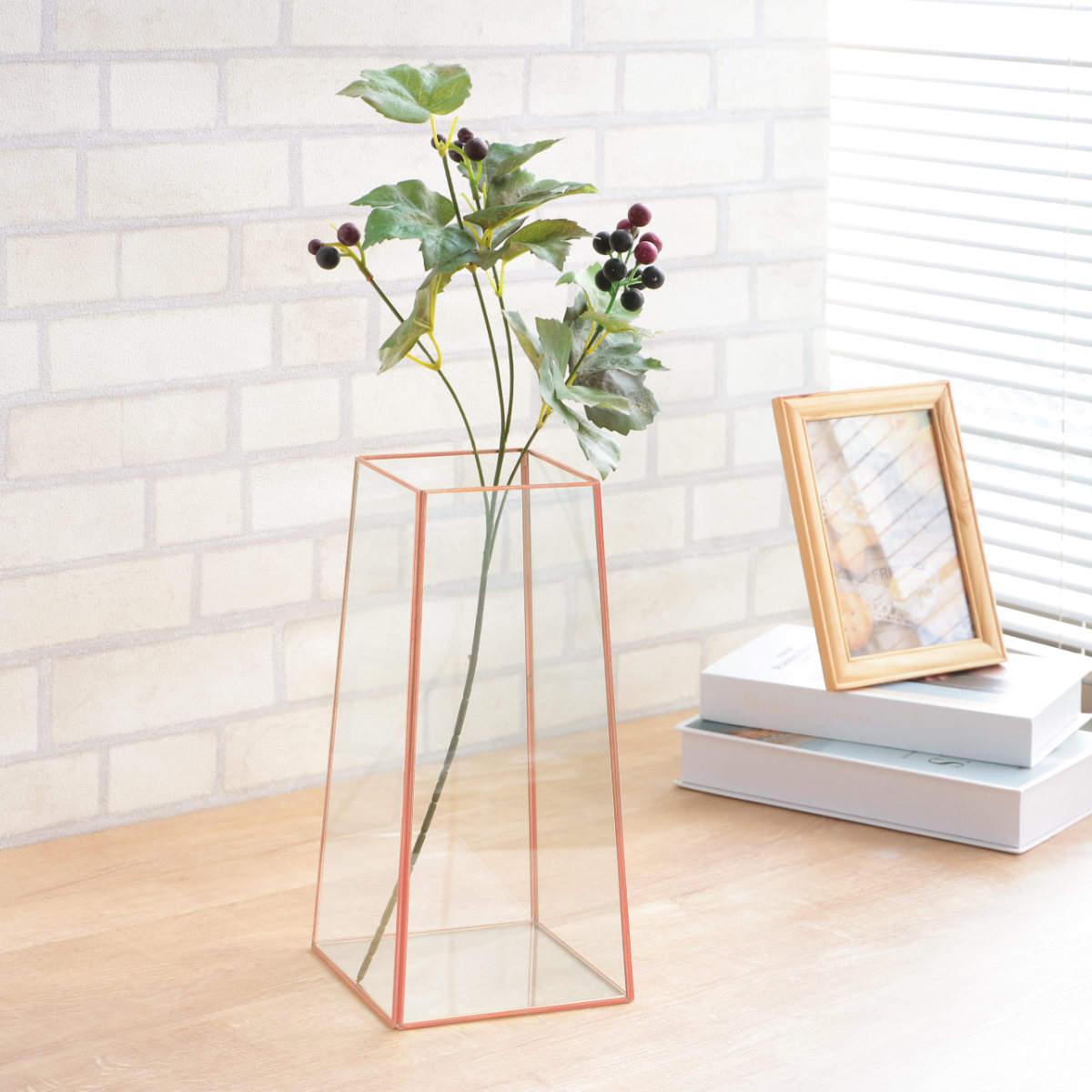 花瓶 フレームベース L （ 花びん 花器 フラワーベース ガラス 硝子