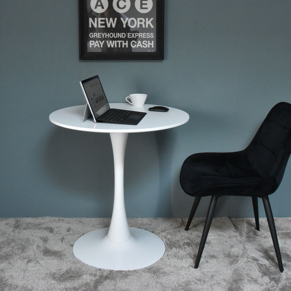 B.Bファニシング カフェテーブル 幅70cm 丸 ホワイト （ 丸テーブル