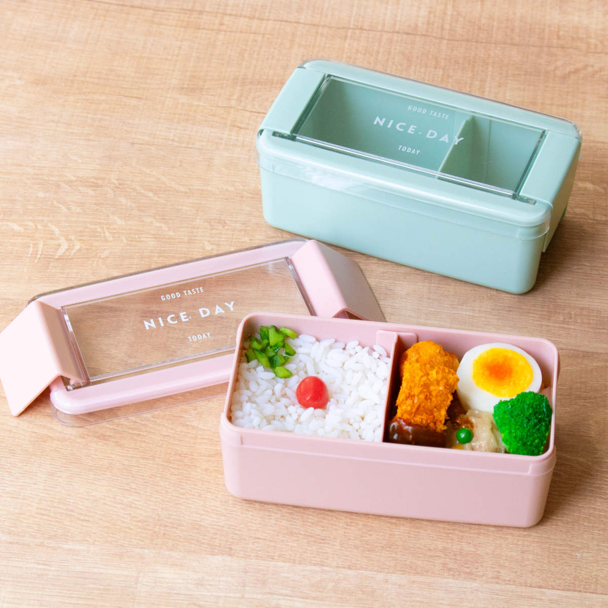 多色仕切り付きプラスチック弁当箱蓋ナシ 150枚 お弁当箱 イージーケアランチボックス1段 520ml （ 弁当箱 ランチ