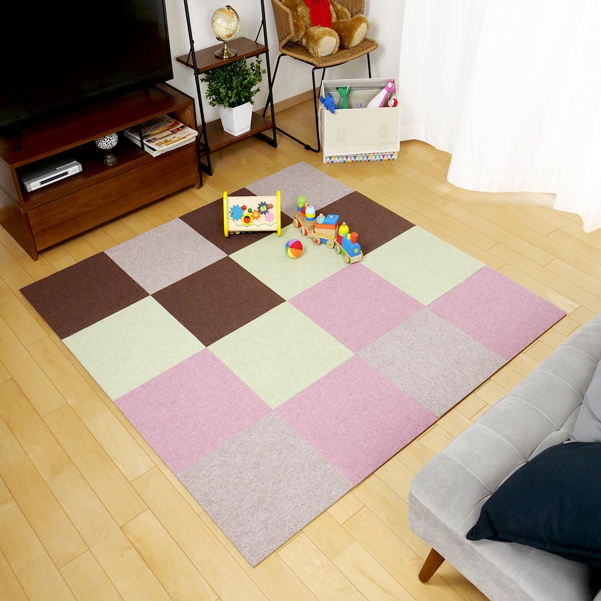 アイリス☆防音タイプ　吸着パネルマット　40×40cm セット 楽天市場】防音吸着ぴたパネルマット 40×40cm 4枚入り (4040) ローズ