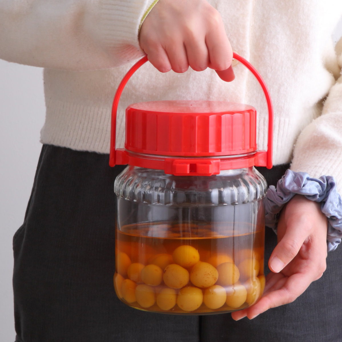 果実酒びん 漬け上手 2L らっきょう 1kg...の詳細画像5