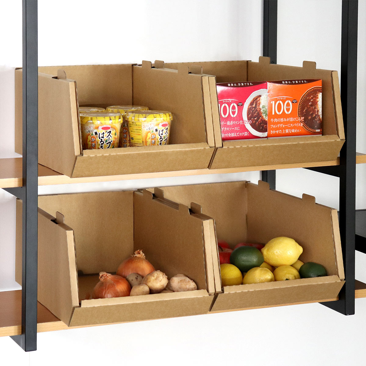 収納ボックス スタッキングコンテナ M 6個セット 収納ケース コンテナ