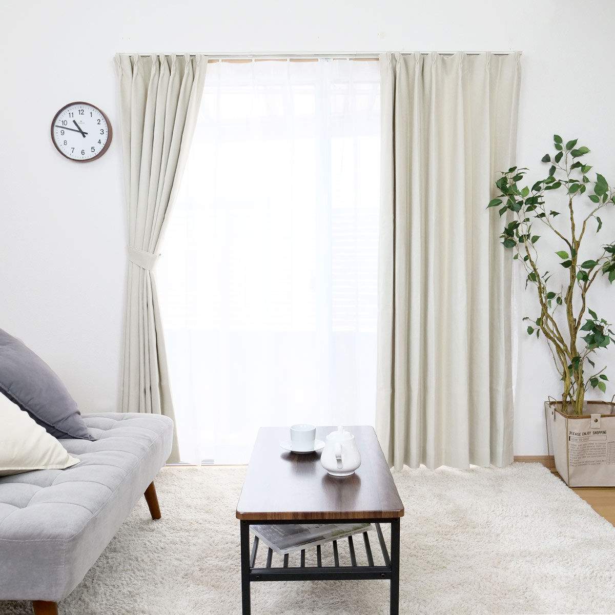 ユニベール（UNIVERS） カーテン 防炎 2級遮光カーテン 幅100×丈105